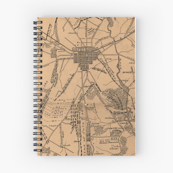 Item preview, Vintage Map of The Gettysburg Battlefield (1863) designed and sold by BravuraMedia.