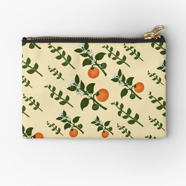Minty Orange Paper Zipper Pouch