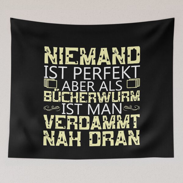 Item preview, NIEMAND IST PERFEKT ABER ALS BUeCHERWURM designed and sold by Spirit-Designs.