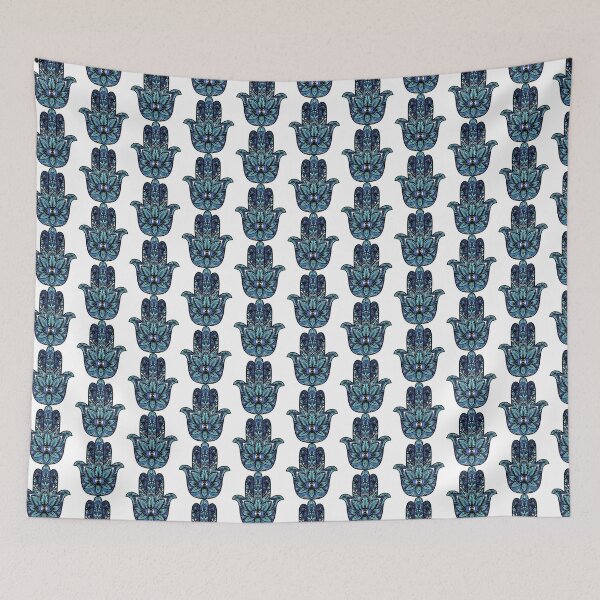 Item preview, Dark Blue Hamsa designed and sold by Pixeo.