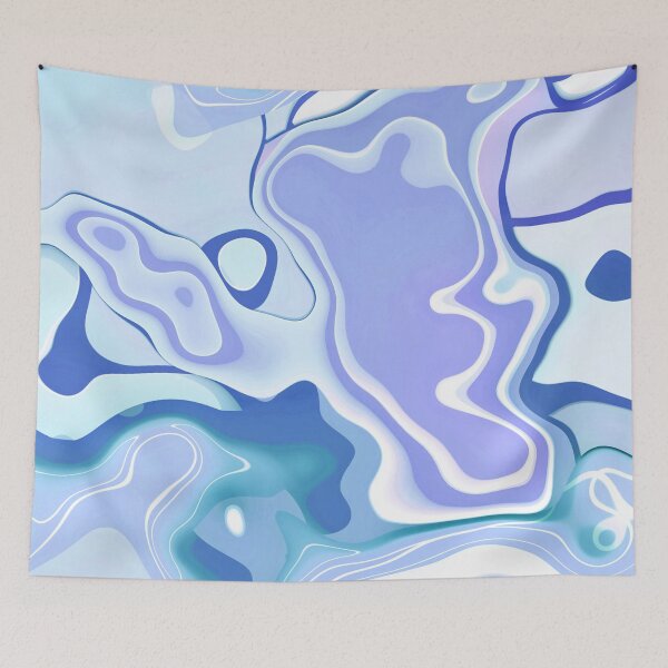 Item preview, Abstract waves Pattern - Curve design overlap blue and purple Color and dinamic Concept - Creative idea geometric shape designed and sold by Gugurat.