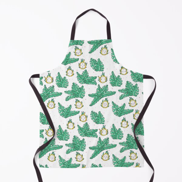Item preview, Cute yellow, kawaii cartoon dragon fruit / pitaya with jungle leaves designed and sold by FlamesandFrost.
