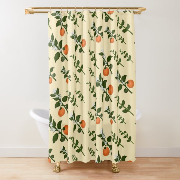 Minty Orange Home Shower Curtain