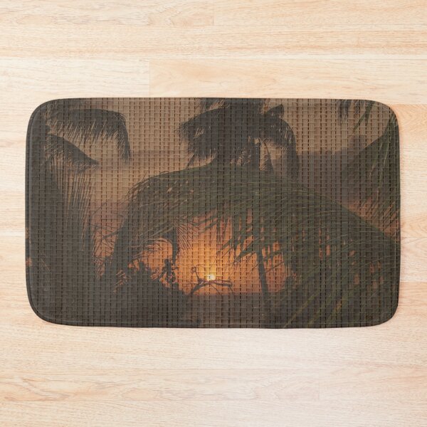 Item preview, Sunset Beach Palm Trees On Burlap designed and sold by LashCreations.
