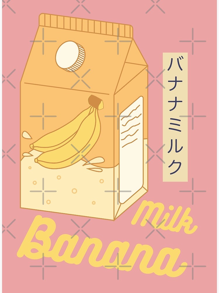 "Japanese Banana Milk Drink Aesthetic & Kawaii" Poster by TikTrailer