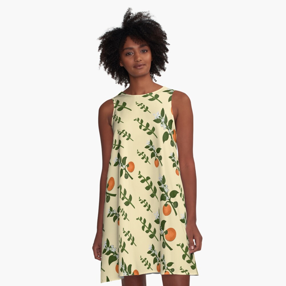 Minty Orange Wear A-Line Dress