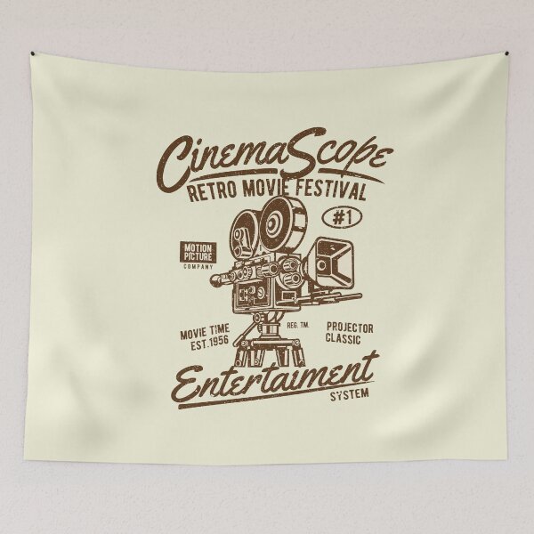 Item preview, Motion Pictures. Cinema Scope. Retro Movie Festival. Classic Projector. designed and sold by wkyip79.