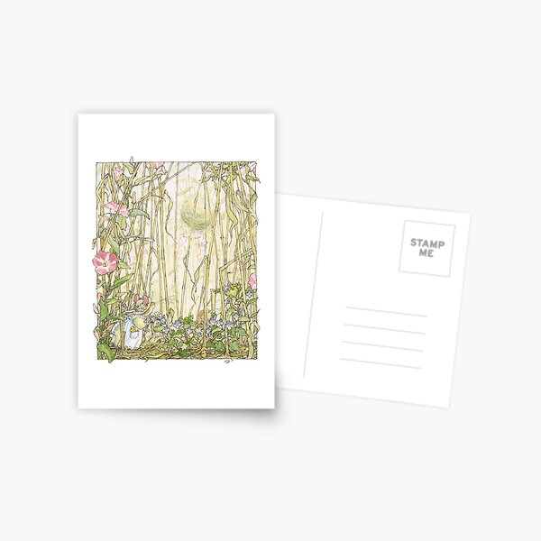 Primrose gathering flowers Postcard