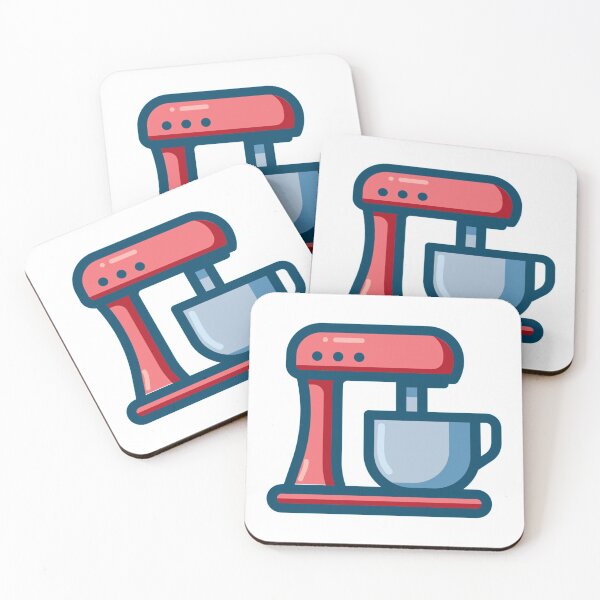 Item preview, Red electric kitchen mixer retro baking art designed and sold by HiguelHekson.