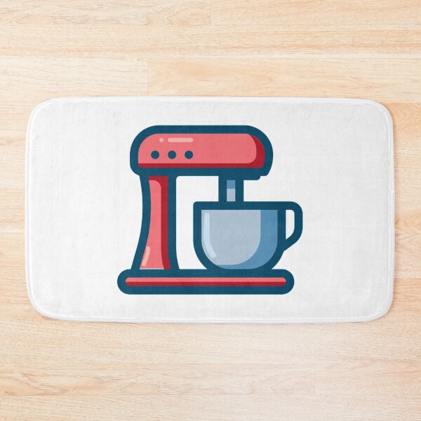 Item preview, Red electric kitchen mixer retro baking art designed and sold by HiguelHekson.