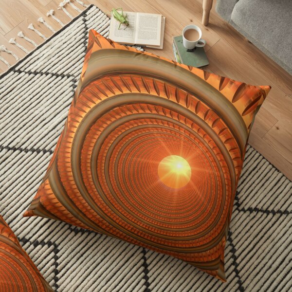 Sunshine spiral Floor Pillow