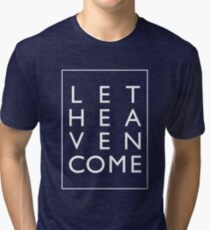 Camiseta de tejido mixto Let Heaven Come - White