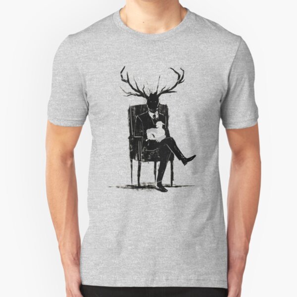 Hannibal Lecter NBC Stag Antlers Lamb Slim Fit T-Shirt