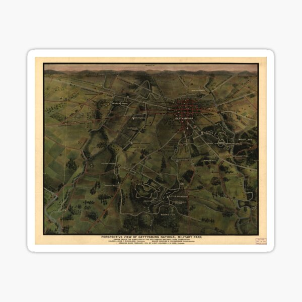 Item preview, Vintage Gettysburg Pennsylvania Park Map (1916) designed and sold by BravuraMedia.