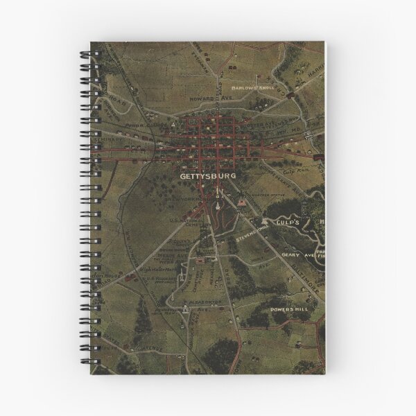 Item preview, Vintage Gettysburg Pennsylvania Park Map (1916) designed and sold by BravuraMedia.
