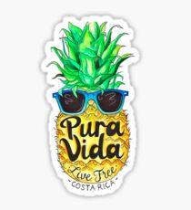 Pineapple in Sunglasses Costa Rica Summer Pure Life Sticker
