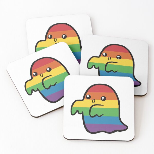 Item preview, Cute ghost with rainbow flag designed and sold by Namidere7.
