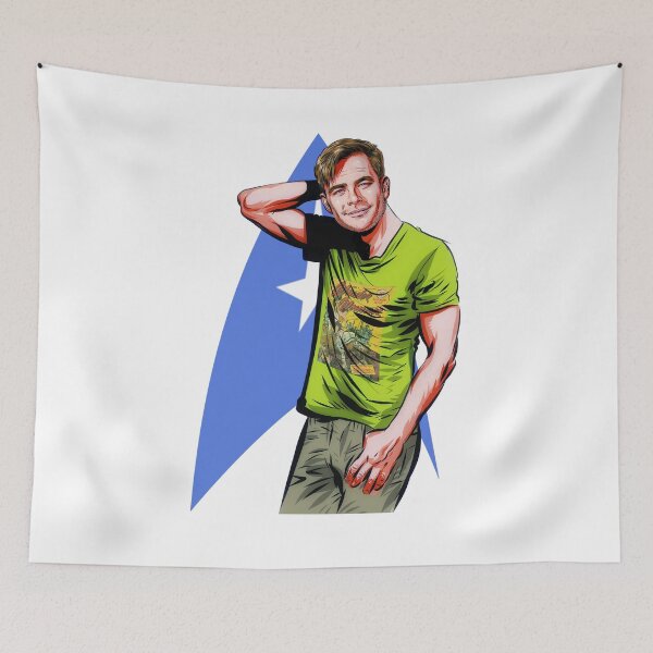 Item preview, Chris Pine - An illustration by Paul Cemmick designed and sold by TIGERDAVER.