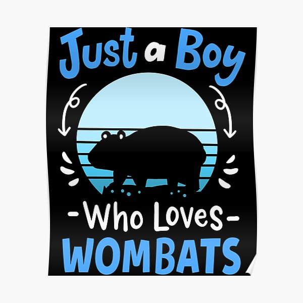 Wombat Retro Poster