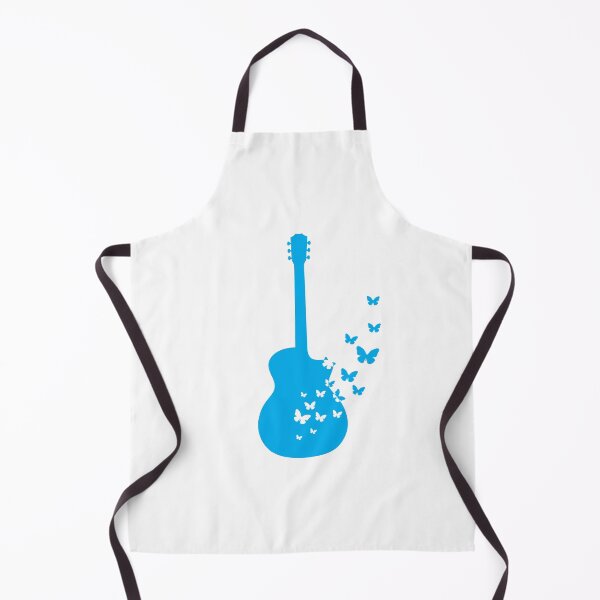 Item preview, Acoustic Guitar Silhouette Turning Into Butterflies Blue designed and sold by nightsworthy.