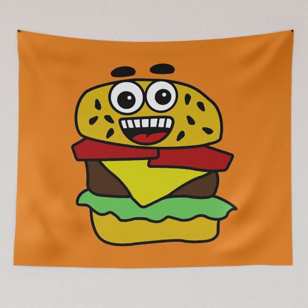 Item preview, Cute Burger Smiling  designed and sold by RandjaDesign.