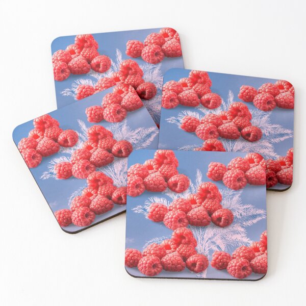 Item preview, Red raspberry on an amazing blue fond designed and sold by Mariocii.