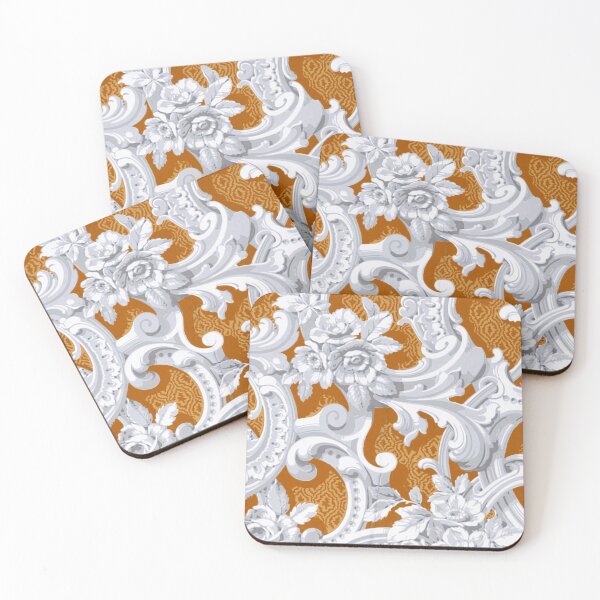 Item preview, Flower and decoration papier peint orange designed and sold by OroboroCustom.
