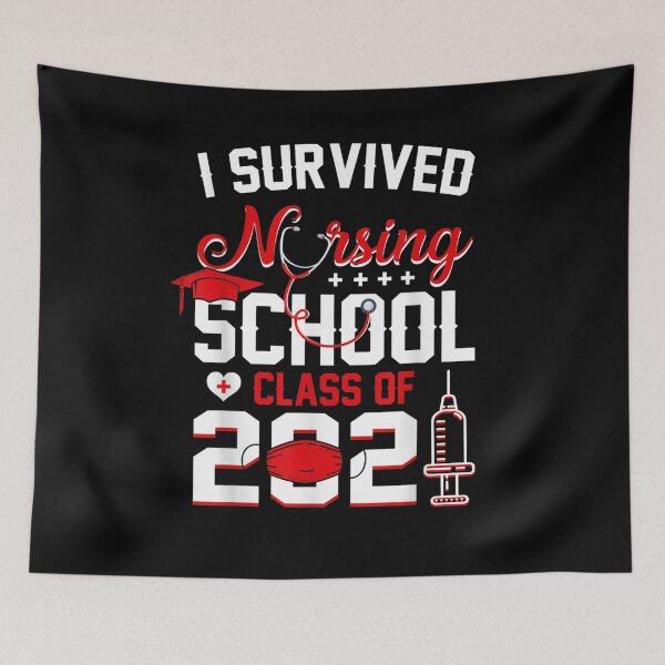 Item preview, I Survived Nursing School 2021 Funny Graduation Face Mask Gift  designed and sold by mchargue12.