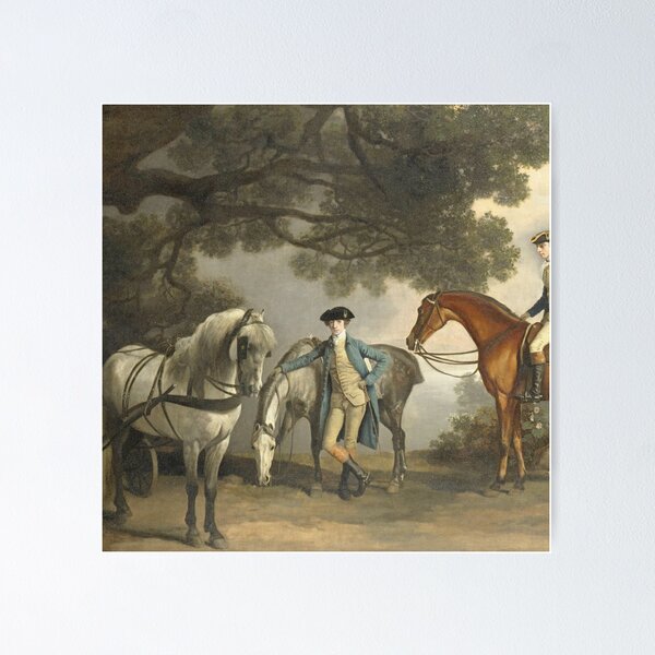 Item preview, Horses with their master by George Stubbs designed and sold by Vintage Designs +.