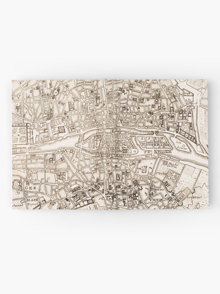Alternate view of Vintage Map of Paris France (1742) Hardcover Journal