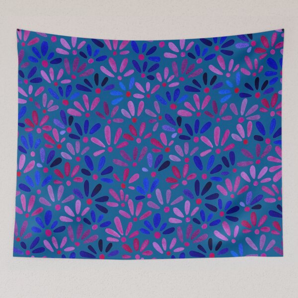 Item preview, All Over Ditsy-Floral in Blue designed and sold by ToiledeLina.