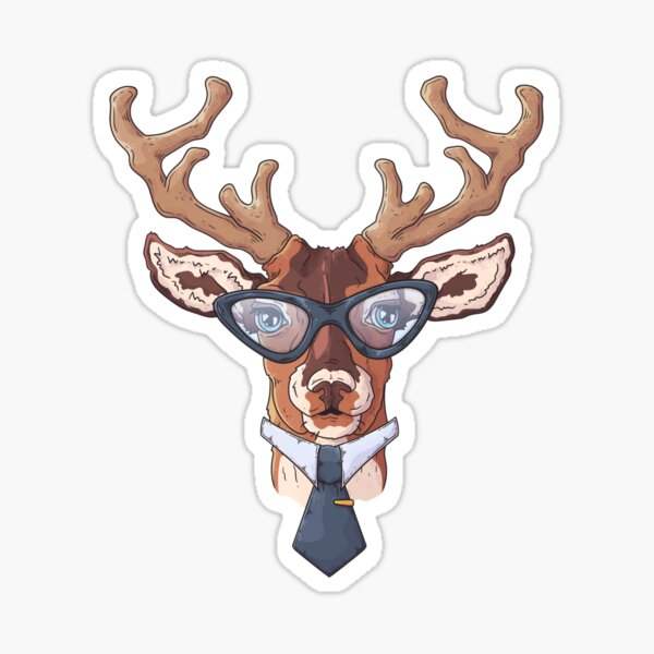 Smart Business Deer Sticker