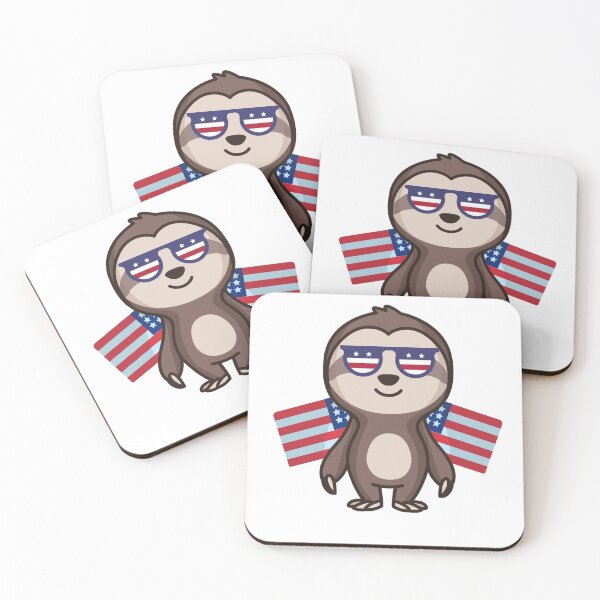 Item preview, 4th of july american flag sloth shirt designed and sold by 7ShirtShop.