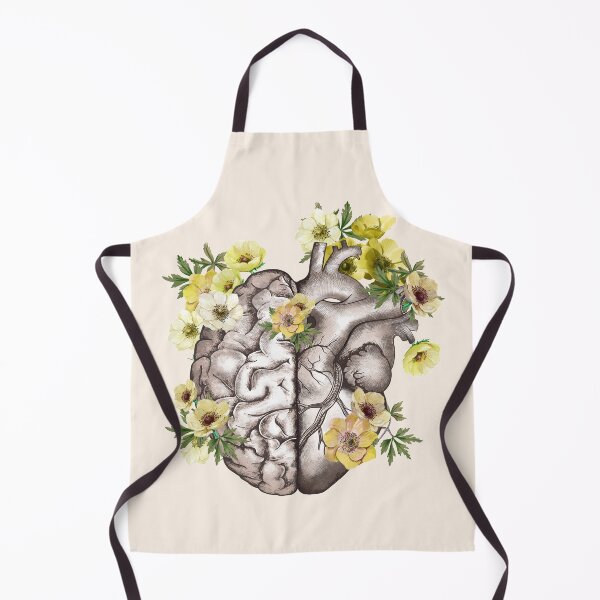 Item preview, Right balance between head or brain and heart, drawing jellow anemones flowers anemoneus ,watercolor style designed and sold by Collagedream.