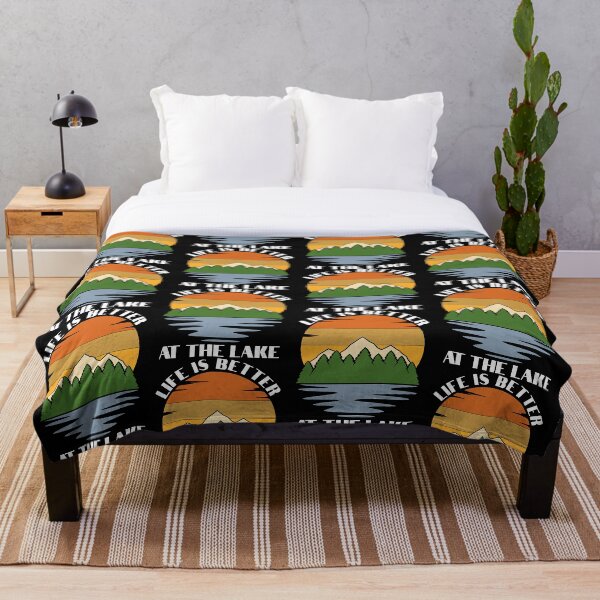 Life Is Better At The Lake Throw Blanket