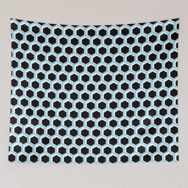 Item preview, Blue and Black Optical Illusion designed and sold by CyberCult Store.