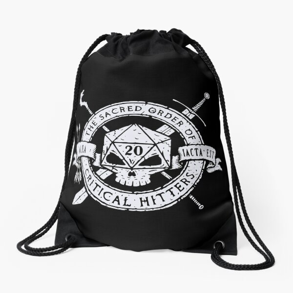The Sacred Order Of Critical Hitters! (V1) - Funny Geek Tabletop Games Drawstring Bag