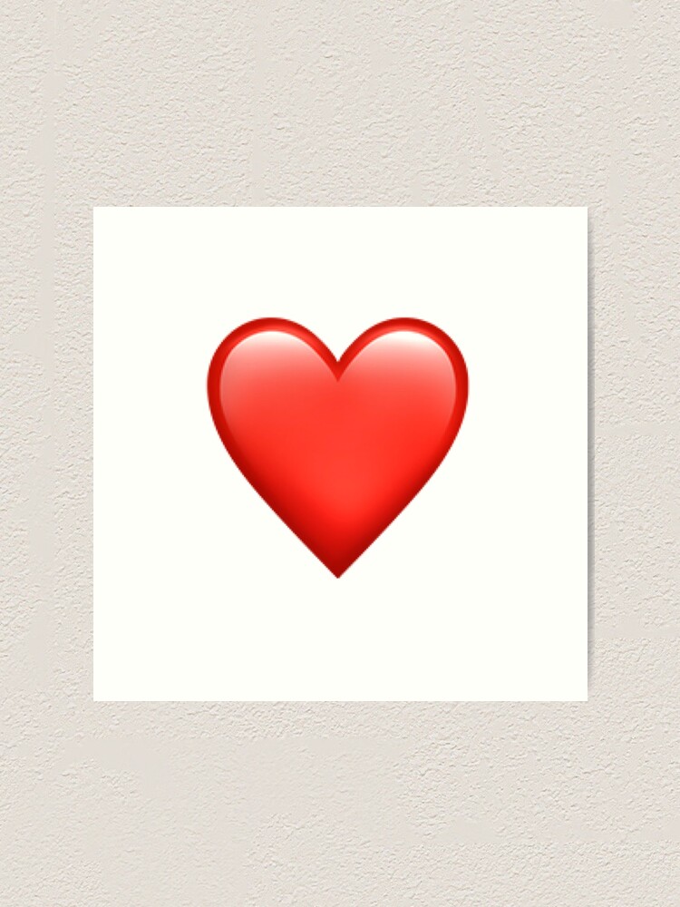 Red heart emoji Sticker for Sale by designsbyzw