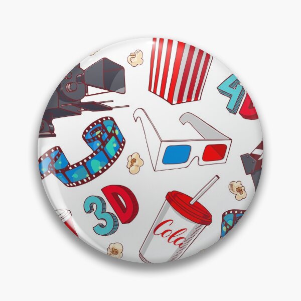 Item preview, Cute Seamless Background Cinema Attributes Hand Drawn Illustration designed and sold by Peekonet.
