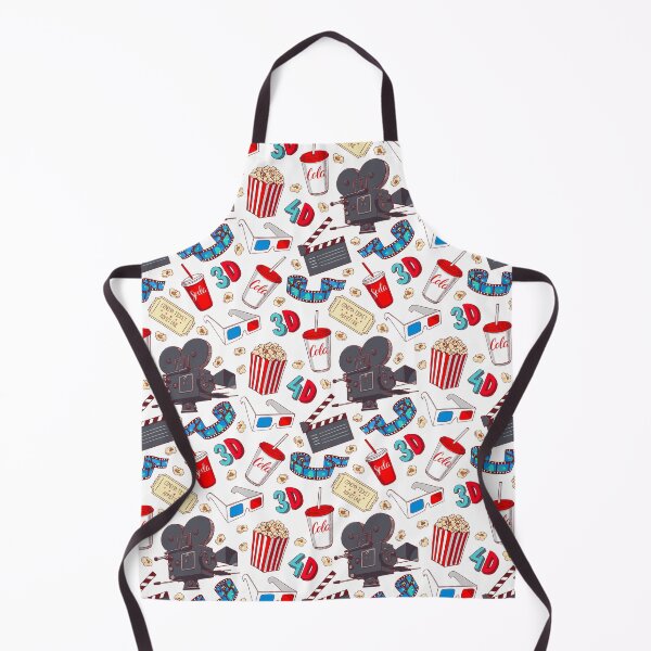 Item preview, Cute Seamless Background Cinema Attributes Hand Drawn Illustration designed and sold by Peekonet.
