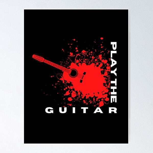 Artikelvorschau, Play the Guitar T-Shirt Cooles Design T-Shirt entworfen und verkauft von LJ4EVER.