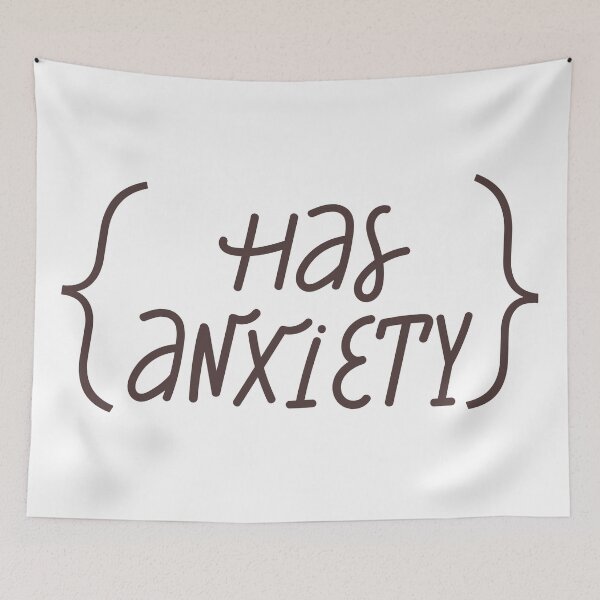 Item preview, Has anxiety lettering phrase. Psychology quote. designed and sold by CoCoArt-Ua.