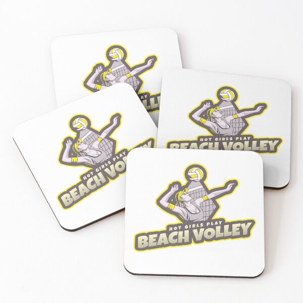 Aperçu de l'œuvre Filles chaudes jouent au beach volley - Volleyball Design créée et vendue par mum-of-two.