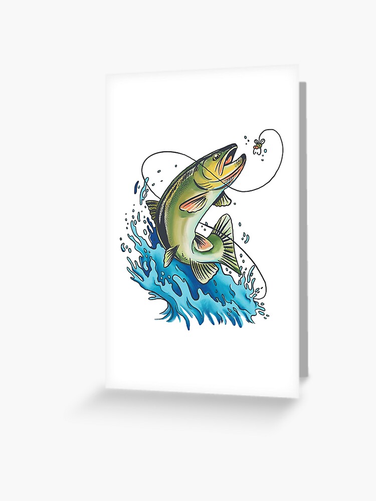 Bass fishing Greeting Card for Sale by iBruster