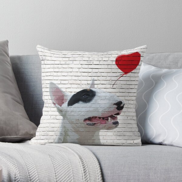 Anglais Bull Terrier Banksy Style Coussin