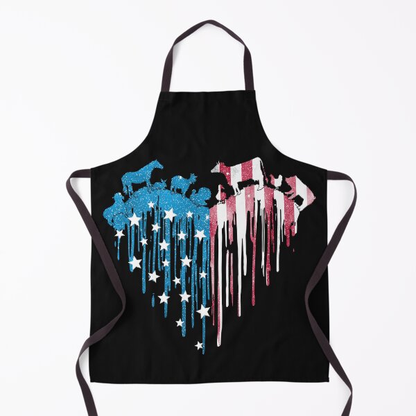 Artikelvorschau,  4. Juli Farm Animals Heart American Flag entworfen und verkauft von AlisonWalsh24.