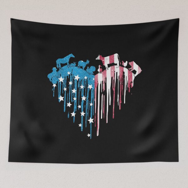 Item preview,  4th of July Farm Animals Heart American Flag designed and sold by AlisonWalsh24.