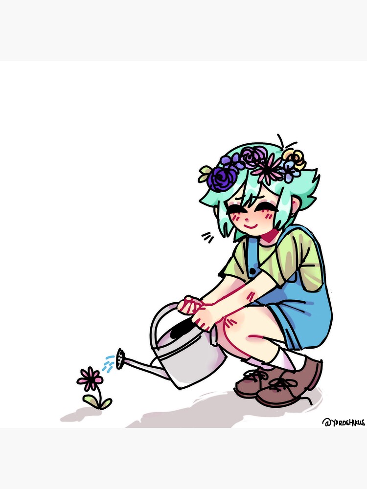 "water the flowers! (omori)" Sticker by yoroshikus Redbubble