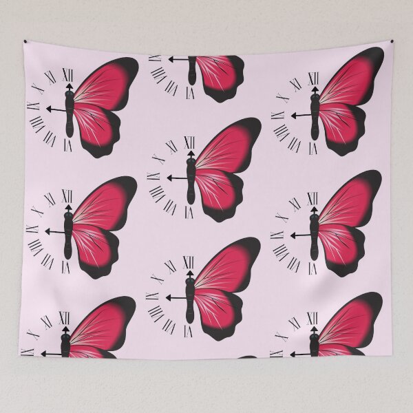 Item preview, Butterfly clock art designed and sold by Letter & Petal.