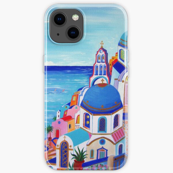 Colorful Oia Santorini iPhone Soft Case